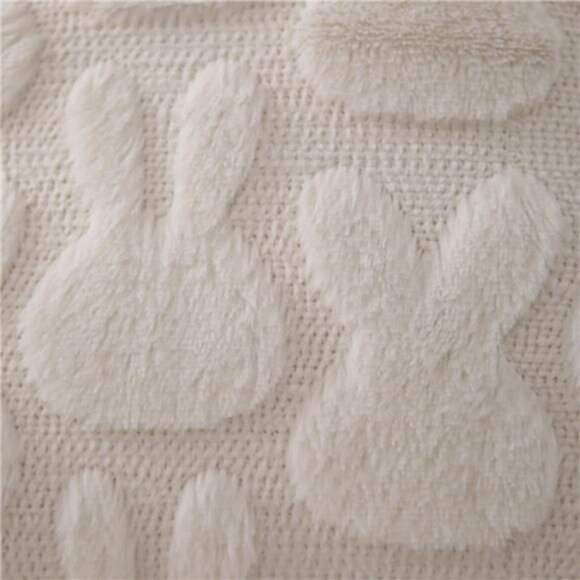 Easter Pillow Covers 18x18 inch Set of 2 Easter Decoration Cream White - Picture 4 of 7